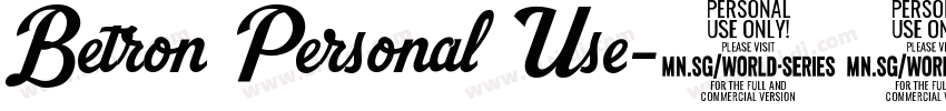 Betron Personal Use字体转换